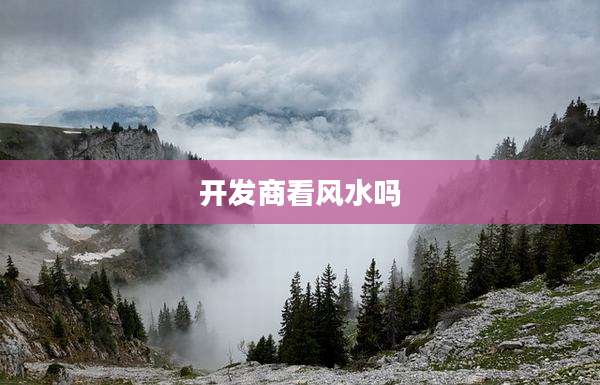开发商看风水吗