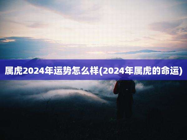 属虎2024年运势怎么样(2024年属虎的命运)