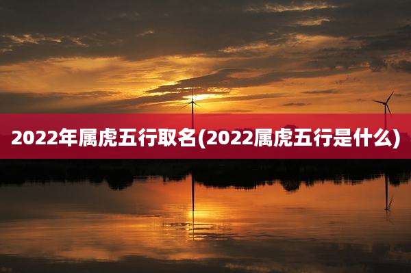 2022年属虎五行取名(2022属虎五行是什么)