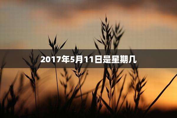 2017年5月11日是星期几