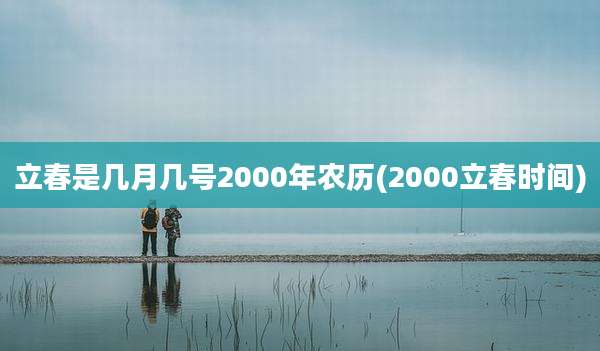 立春是几月几号2000年农历(2000立春时间)