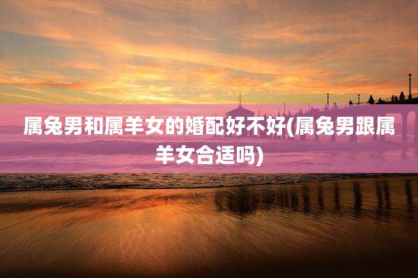 属兔男和属羊女的婚配好不好(属兔男跟属羊女合适吗)