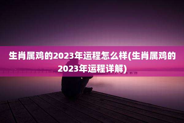 生肖属鸡的2023年运程怎么样(生肖属鸡的2023年运程详解)