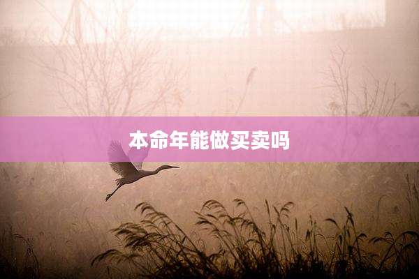 本命年能做买卖吗
