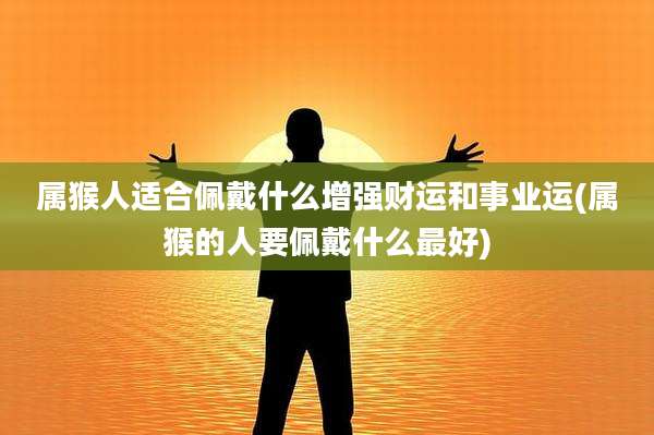 属猴人适合佩戴什么增强财运和事业运(属猴的人要佩戴什么最好)