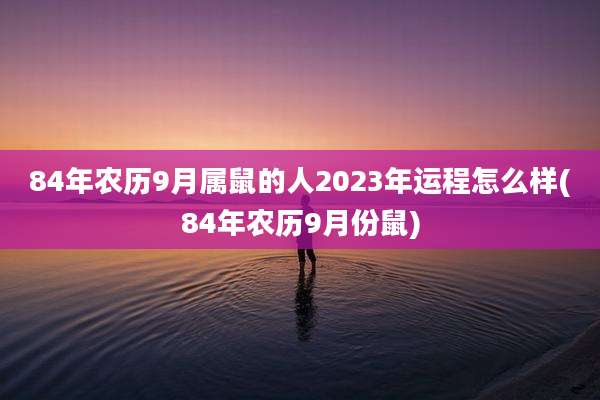 84年农历9月属鼠的人2023年运程怎么样(84年农历9月份鼠)