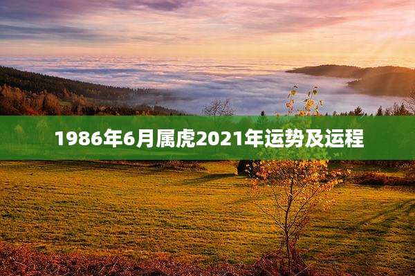 1986年6月属虎2021年运势及运程
