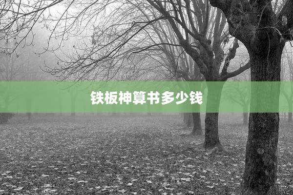 铁板神算书多少钱