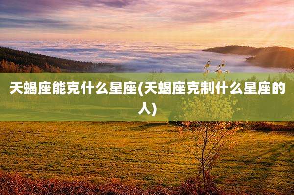 天蝎座能克什么星座(天蝎座克制什么星座的人)