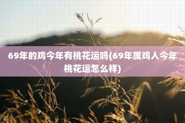 69年的鸡今年有桃花运吗(69年属鸡人今年桃花运怎么样)