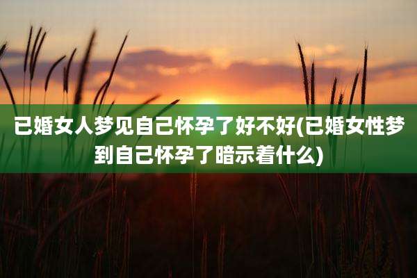 已婚女人梦见自己怀孕了好不好(已婚女性梦到自己怀孕了暗示着什么)