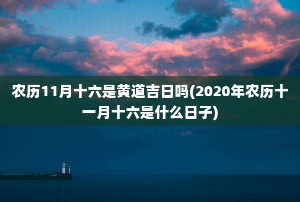 农历11月十六是黄道吉日吗(2020年农历十一月十六是什么日子)