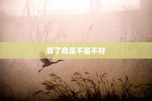 算了命是不是不好