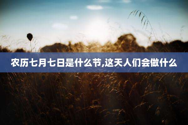 农历七月七日是什么节,这天人们会做什么