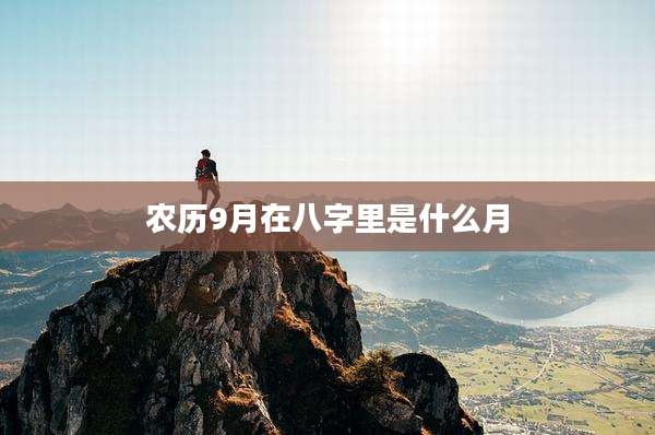 农历9月在八字里是什么月