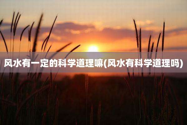 风水有一定的科学道理嘛(风水有科学道理吗)