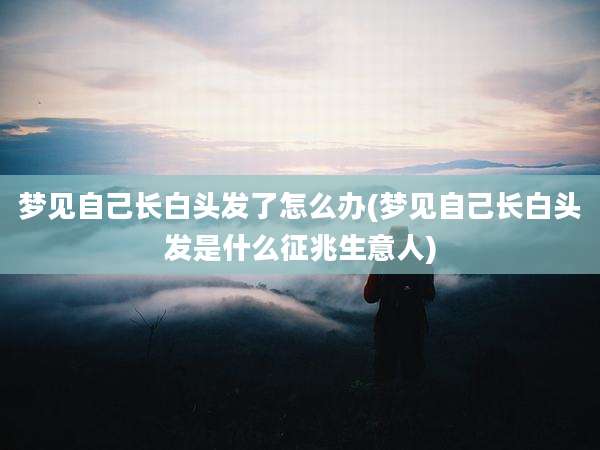 梦见自己长白头发了怎么办(梦见自己长白头发是什么征兆生意人)