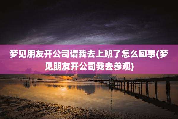 梦见朋友开公司请我去上班了怎么回事(梦见朋友开公司我去参观)