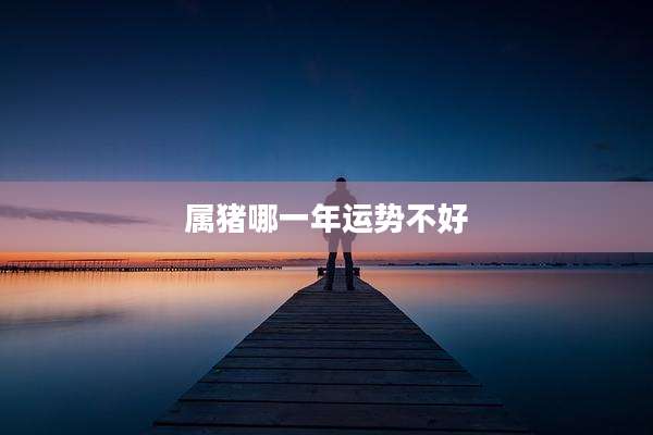 属猪哪一年运势不好