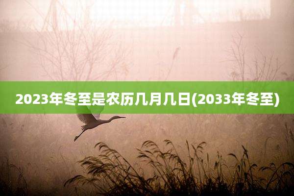 2023年冬至是农历几月几日(2033年冬至)