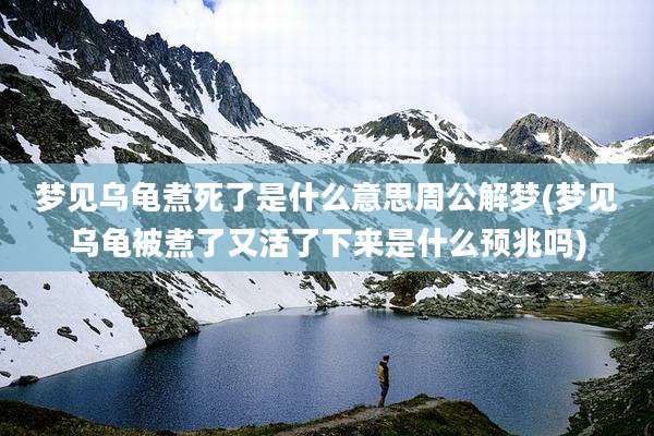梦见乌龟煮死了是什么意思周公解梦(梦见乌龟被煮了又活了下来是什么预兆吗)