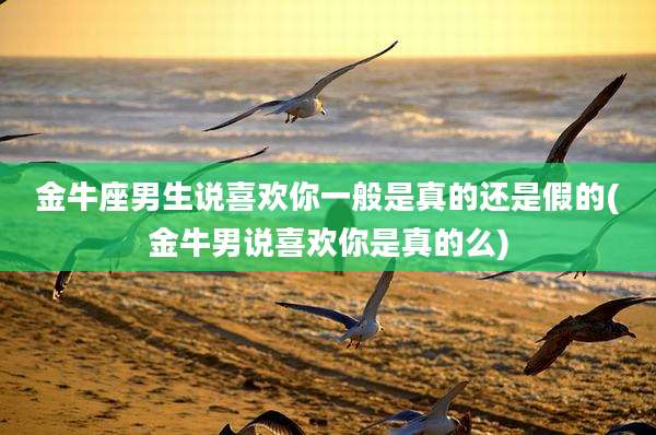金牛座男生说喜欢你一般是真的还是假的(金牛男说喜欢你是真的么)