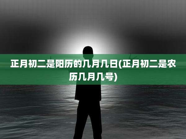 正月初二是阳历的几月几日(正月初二是农历几月几号)