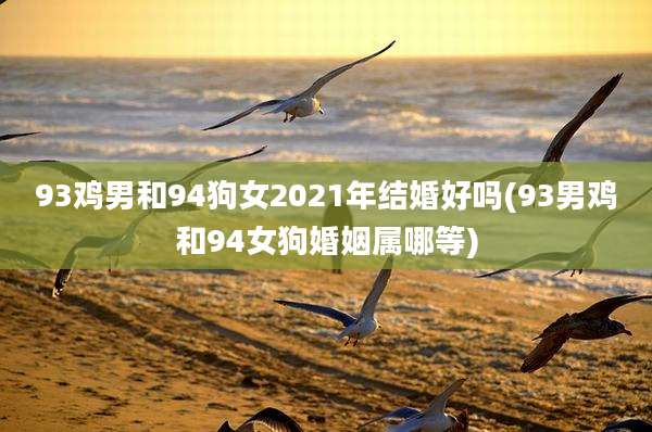 93鸡男和94狗女2021年结婚好吗(93男鸡和94女狗婚姻属哪等)