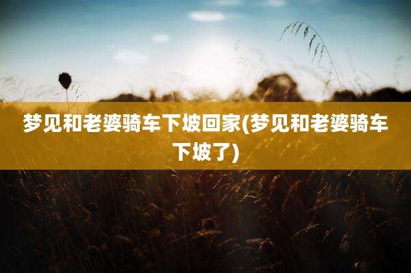 梦见和老婆骑车下坡回家(梦见和老婆骑车下坡了)
