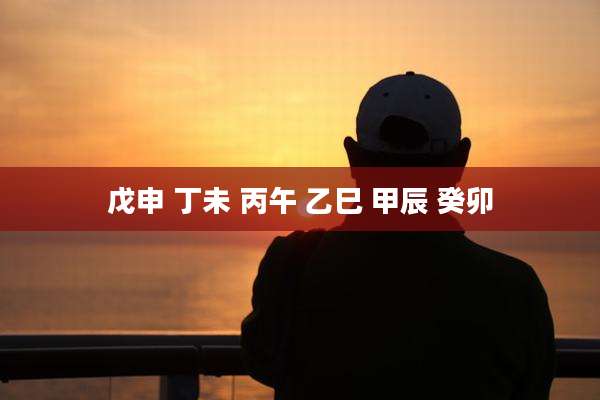 戊申 丁未 丙午 乙巳 甲辰 癸卯
