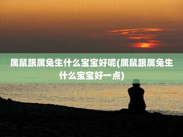 属鼠跟属兔生什么宝宝好呢(属鼠跟属兔生什么宝宝好一点)