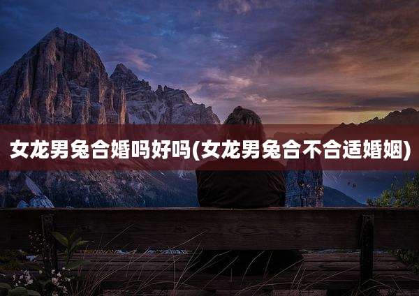 女龙男兔合婚吗好吗(女龙男兔合不合适婚姻)