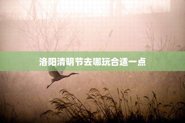 洛阳清明节去哪玩合适一点