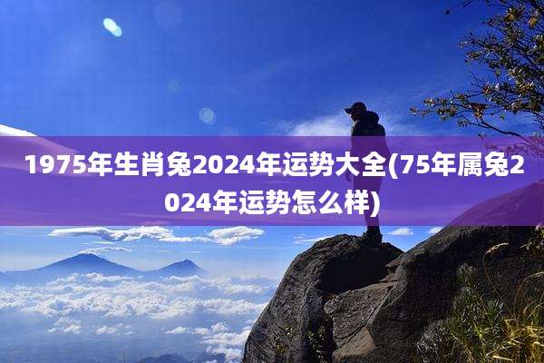 1975年生肖兔2024年运势大全(75年属兔2024年运势怎么样)