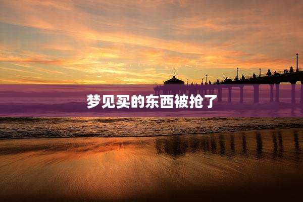 梦见买的东西被抢了