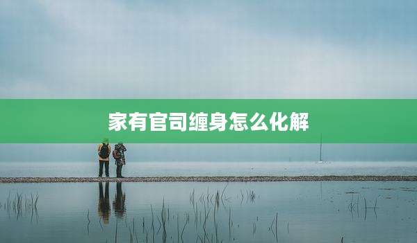 家有官司缠身怎么化解