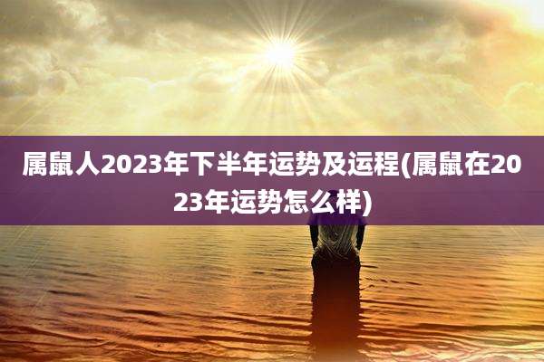 属鼠人2023年下半年运势及运程(属鼠在2023年运势怎么样)