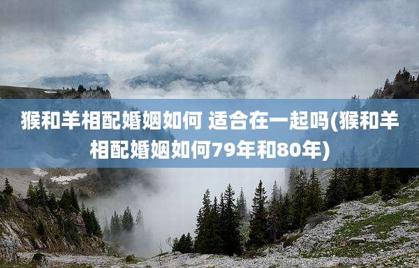猴和羊相配婚姻如何 适合在一起吗(猴和羊相配婚姻如何79年和80年)