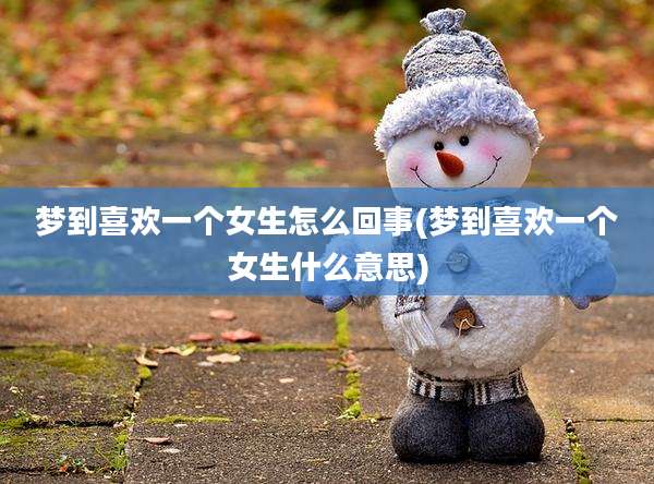 梦到喜欢一个女生怎么回事(梦到喜欢一个女生什么意思)