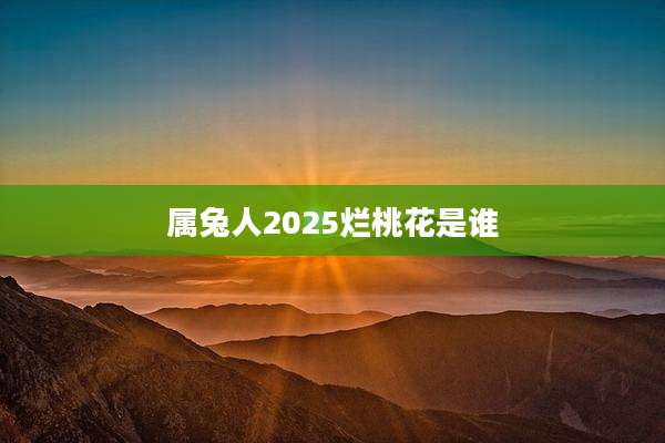 属兔人2025烂桃花是谁