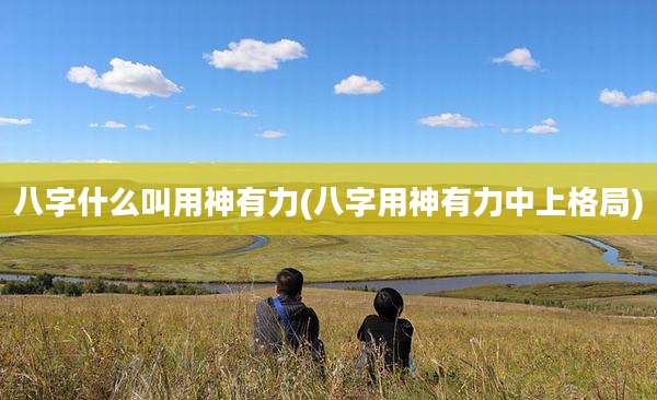 八字什么叫用神有力(八字用神有力中上格局)