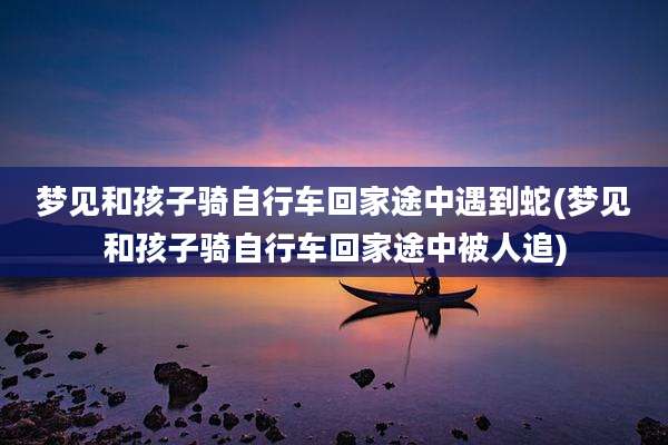 梦见和孩子骑自行车回家途中遇到蛇(梦见和孩子骑自行车回家途中被人追)