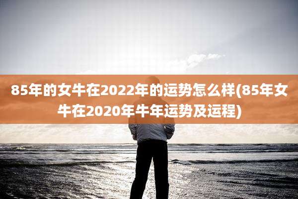 85年的女牛在2022年的运势怎么样(85年女牛在2020年牛年运势及运程)