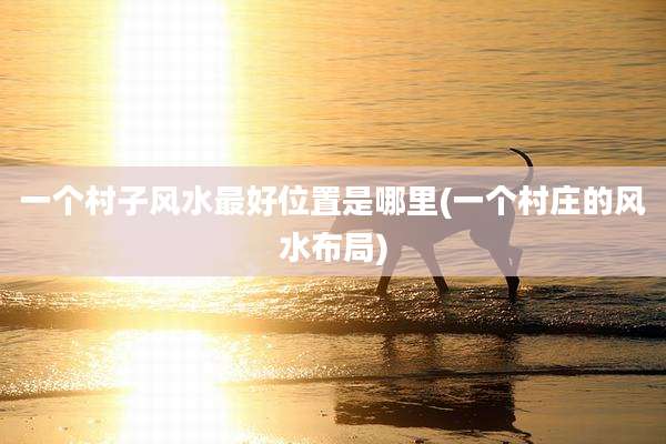 一个村子风水最好位置是哪里(一个村庄的风水布局)
