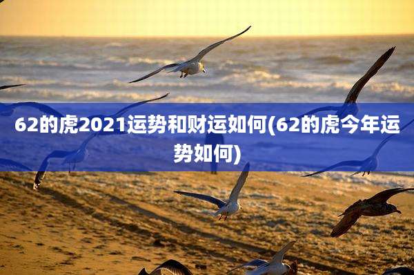 62的虎2021运势和财运如何(62的虎今年运势如何)