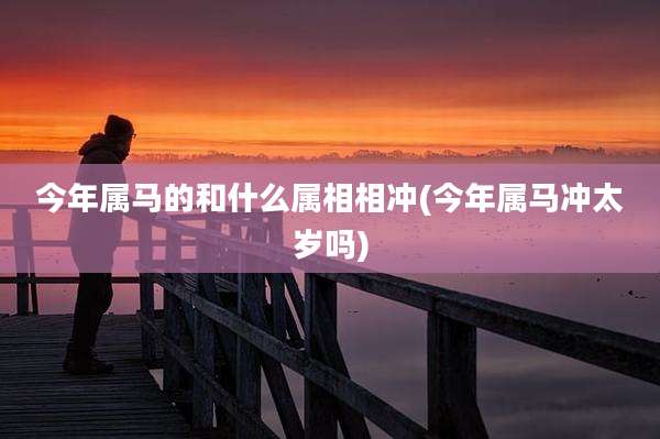 今年属马的和什么属相相冲(今年属马冲太岁吗)