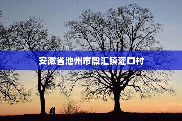 安徽省池州市殷汇镇灌口村