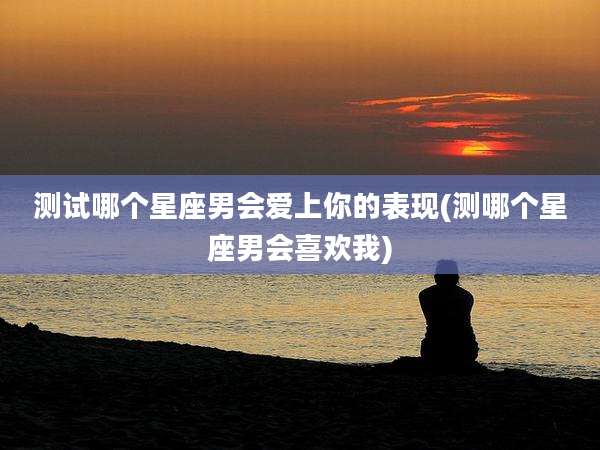 测试哪个星座男会爱上你的表现(测哪个星座男会喜欢我)