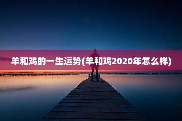 羊和鸡的一生运势(羊和鸡2020年怎么样)