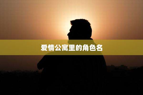 爱情公寓里的角色名